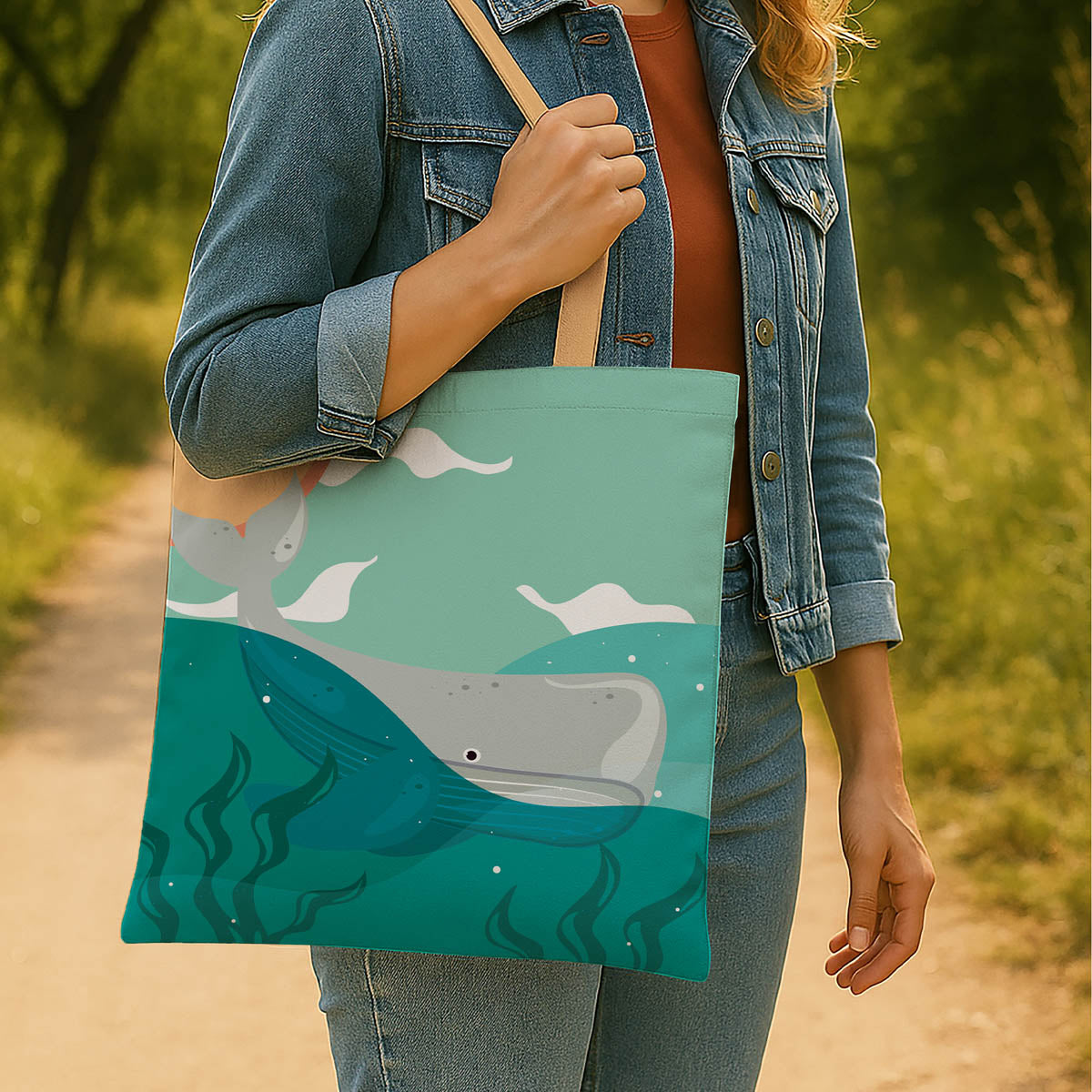Ocean Theme Tote Bag For Women