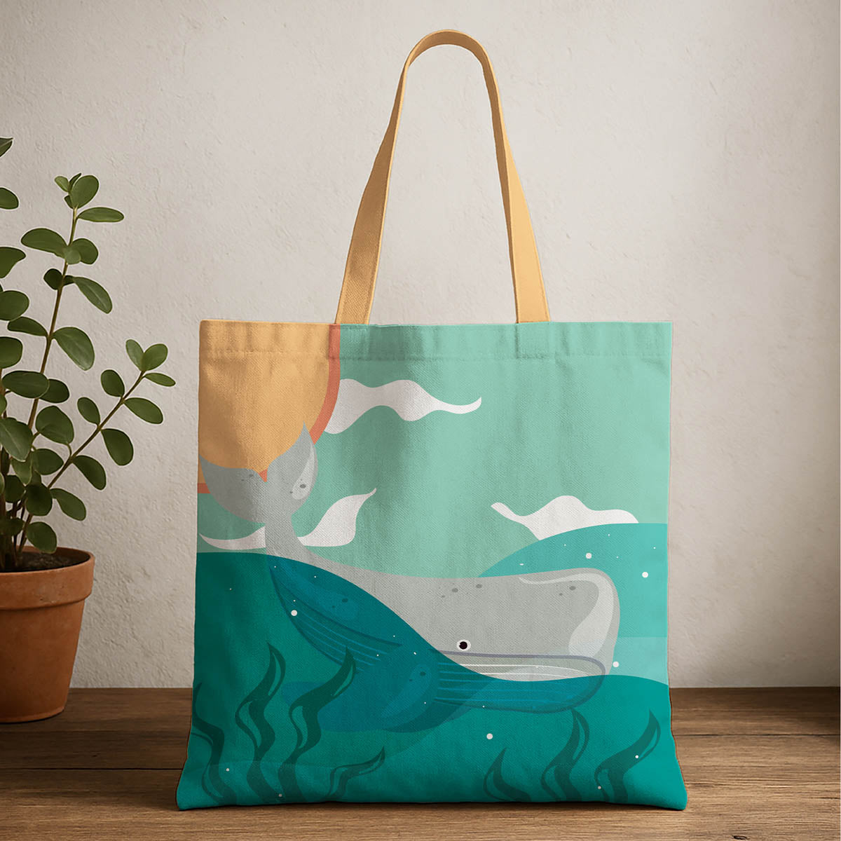 Ocean Theme Tote Bag For Women