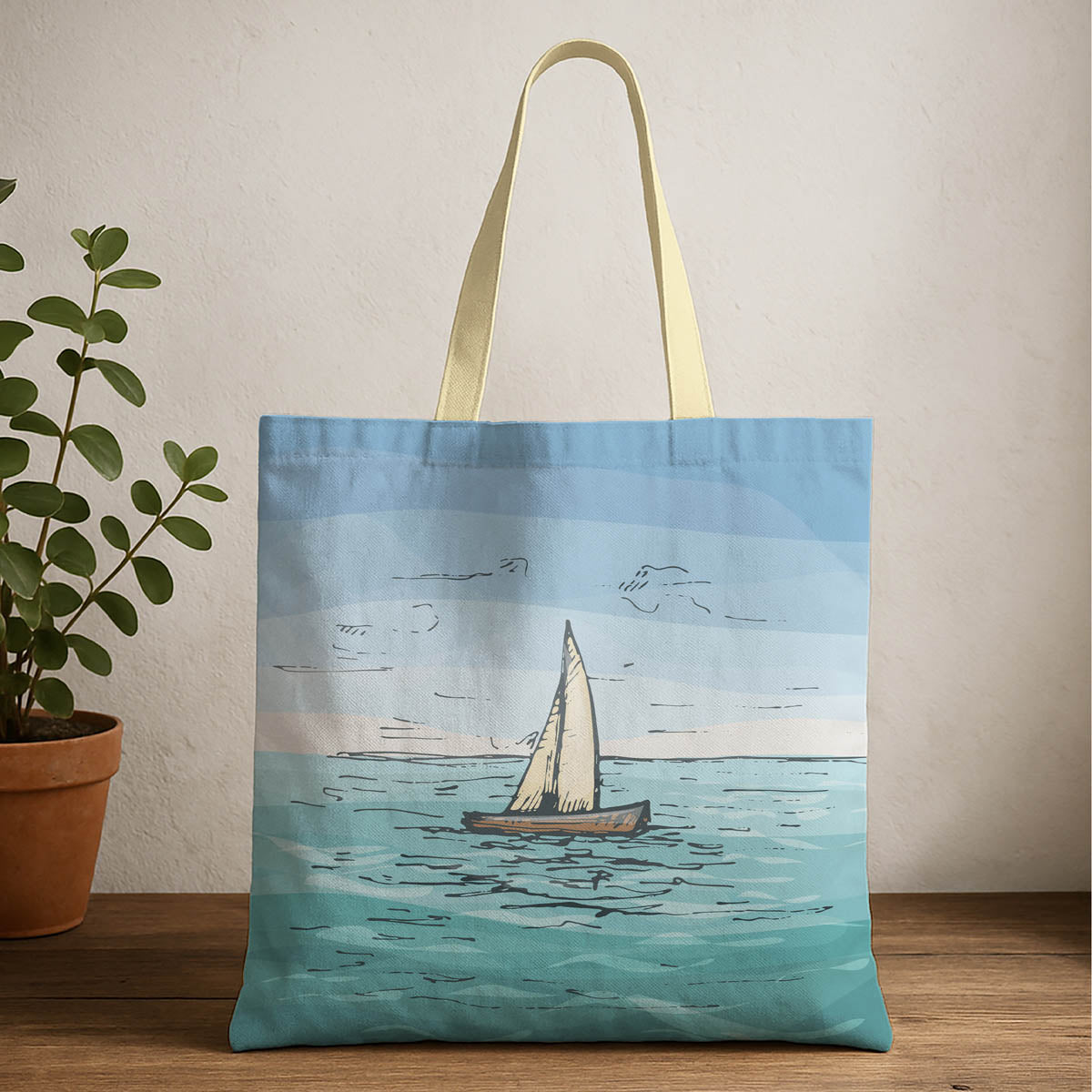 Ocean Theme Tote Bag For Women