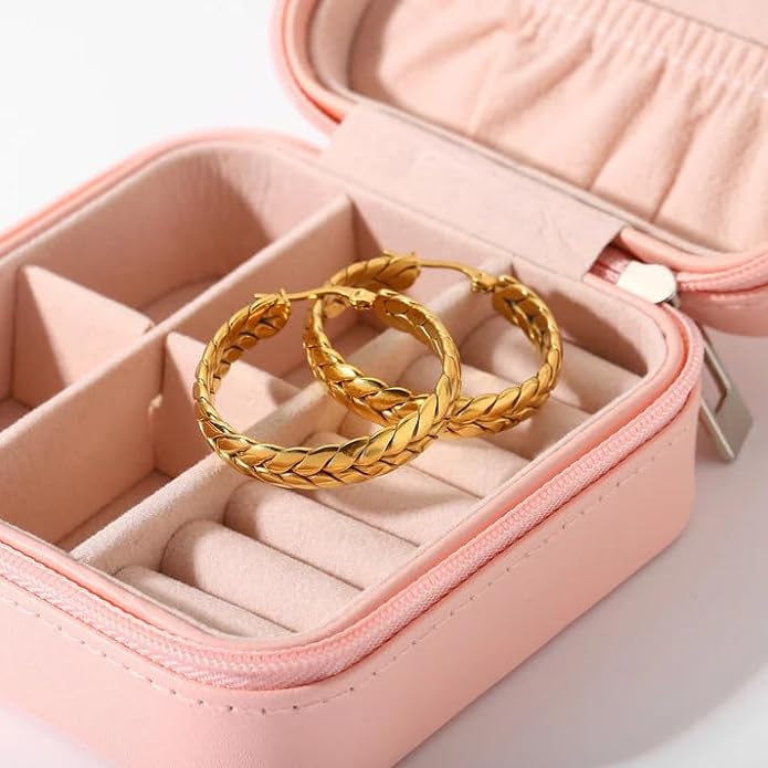 Beautiful gold plated hoop earrings, a must-have for your jewelry collection.
