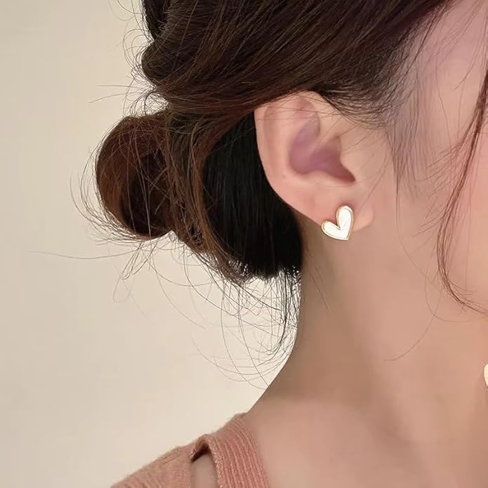 Florence Heart Studd Earrings