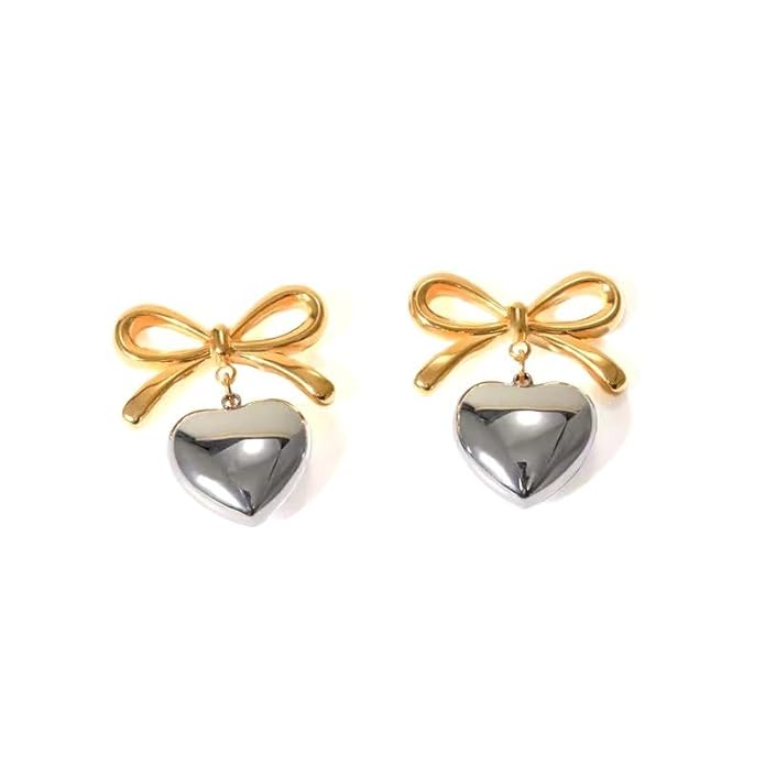 Heart and Bow Earrings