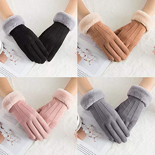 A lovely set of brown gloves with fluffy fur cuffs, perfect for staying warm while looking chic in winter.
