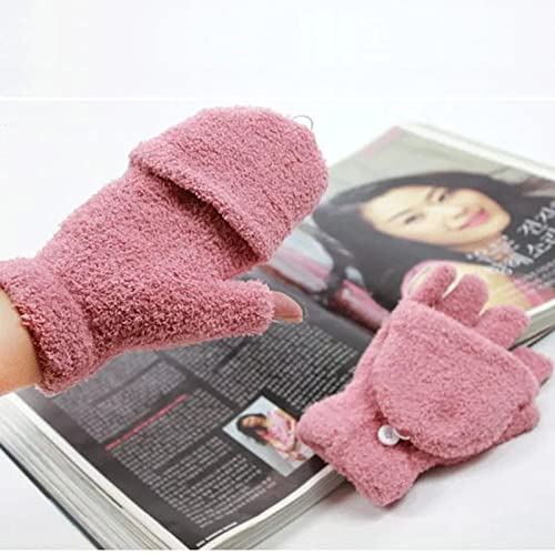 Two pairs of black gloves with wrist buttons, offering a fashionable touch to your cold-weather wardrobe.