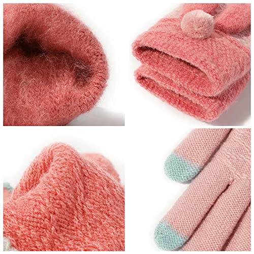 A set of pink gloves with grey and white buttons, offering a unique and eye-catching appearance.