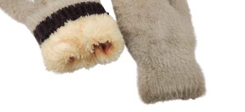 A pair of charming cat mittens adorned with ears, designed to add a fun touch while providing warmth and comfort.