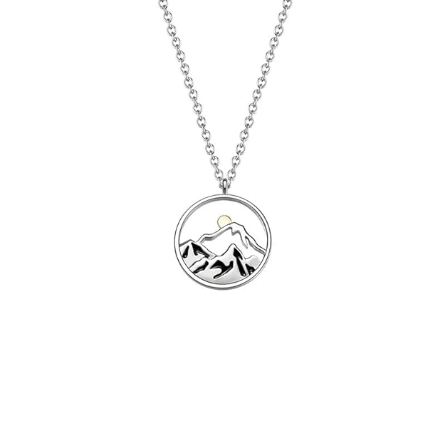 Mountains and Ocean Wave Chain Necklace