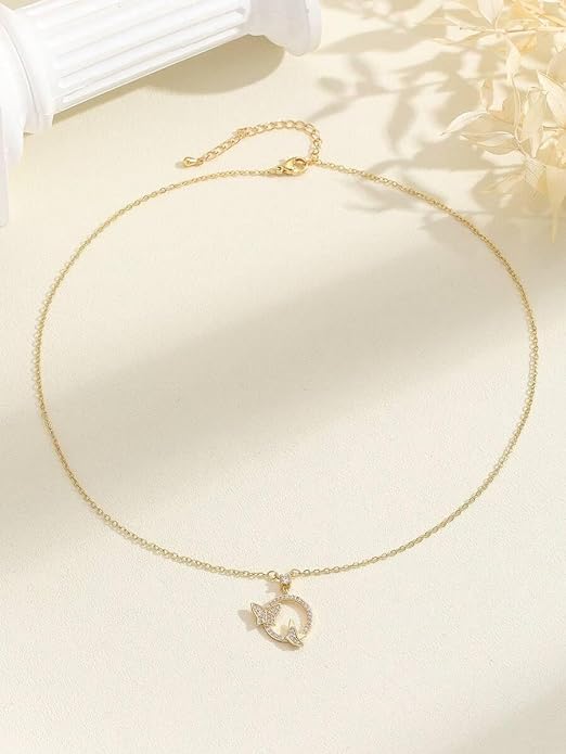 Gold necklace with butterfly pendant, perfect for adding a touch of elegance.