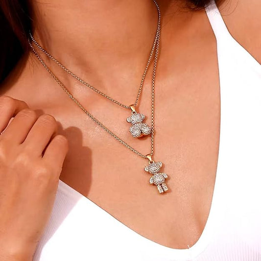 Zoe Teddy Pendant Necklace
