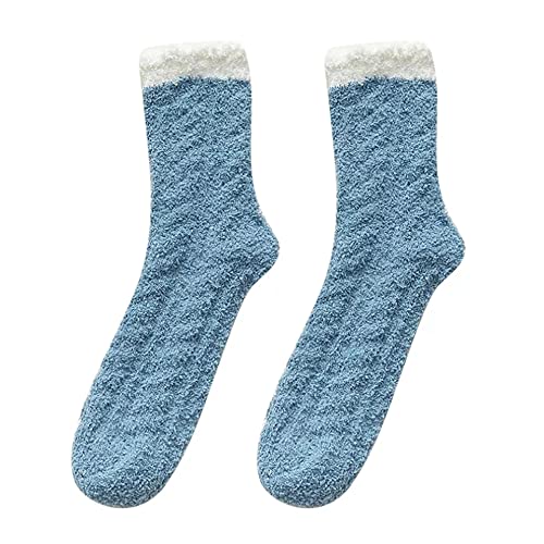 Blue socks with a contrasting white trim, showcasing a simple yet elegant design.