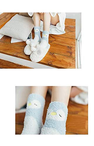 Fun blue socks showcasing an adorable owl, great for keeping your feet warm and stylish.