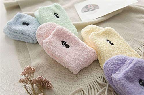 Cute pink socks adorned with a charming cat illustration, ideal for cozy and fun footwear.