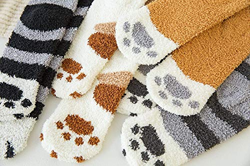 Fun and colorful socks with a cat design, offering a playful accessory for any casual outfit.