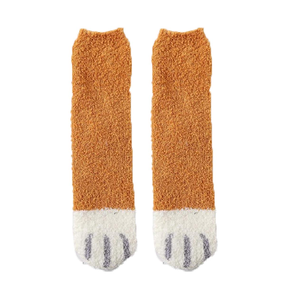 A set of whimsical cat socks laid out on a white surface, emphasizing their fun design and bright colors.