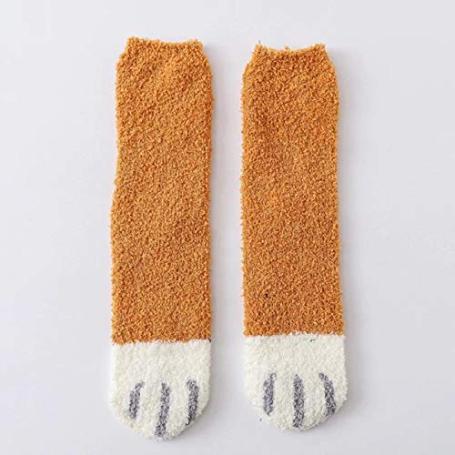 A pair of colorful cat socks displayed on a clean white surface, showcasing their playful design and vibrant colors.
