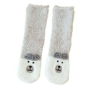 Two cute pairs of socks featuring adorable bear faces, perfect for keeping your feet cozy and stylish.