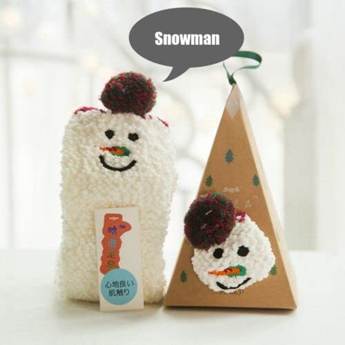 Two pairs of socks decorated with whimsical snowmen, bringing warmth and joy to your winter attire.