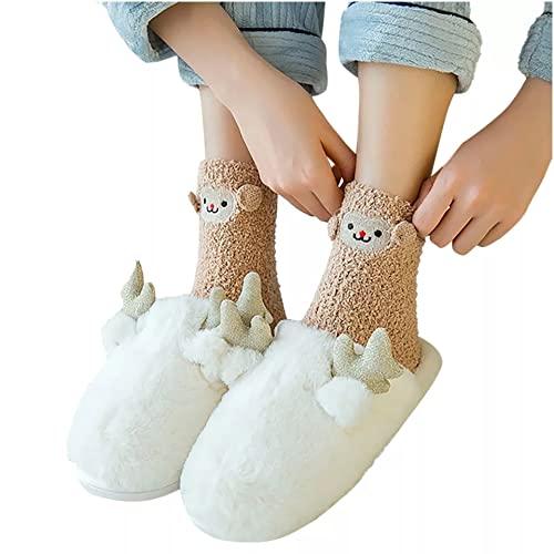 A delightful image of two pairs of socks adorned with cute teddy bear faces, ideal for a fun and cozy look.