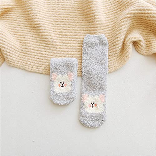 Cute women's socks featuring an adorable bear design, perfect for cozying up at home or adding fun to your outfit.