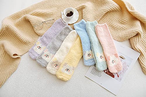 Two pairs of colorful socks featuring adorable animal designs, perfect for adding fun to your outfit.