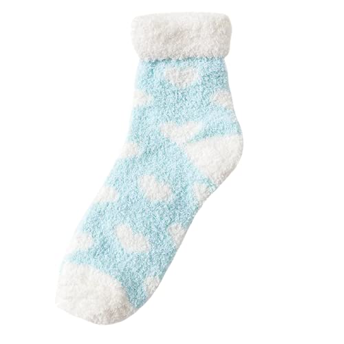 Fun blue socks decorated with cheerful hearts, bringing a pop of color and comfort to your wardrobe.