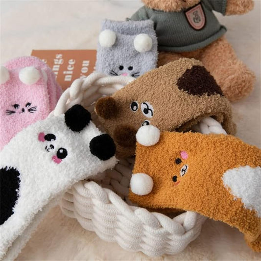 Woolen Fuzzy Cute Cartoon Animal face