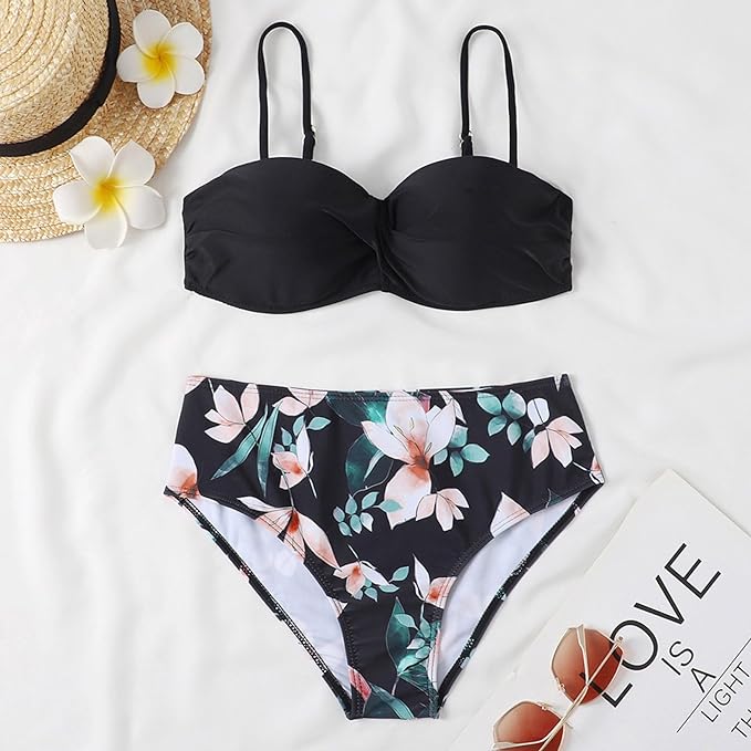 Two Piece Tropical Swimsuit