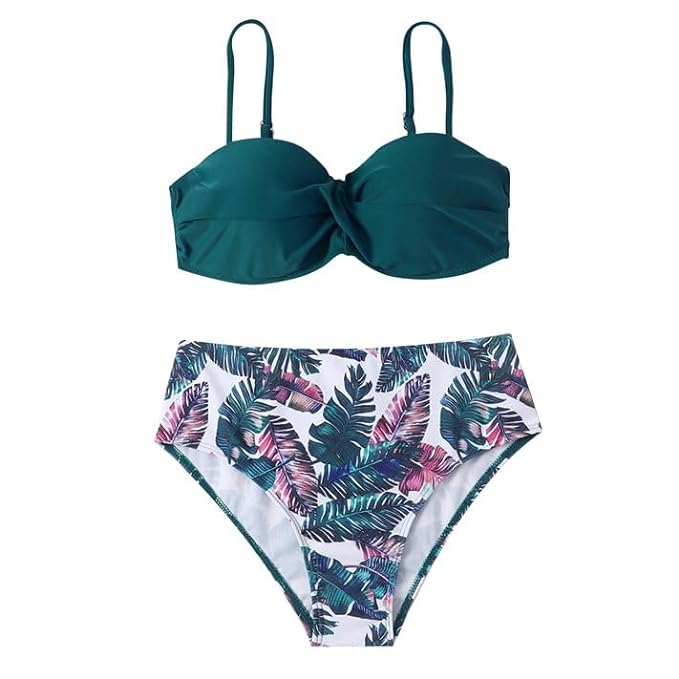 Two Piece Tropical Swimsuit