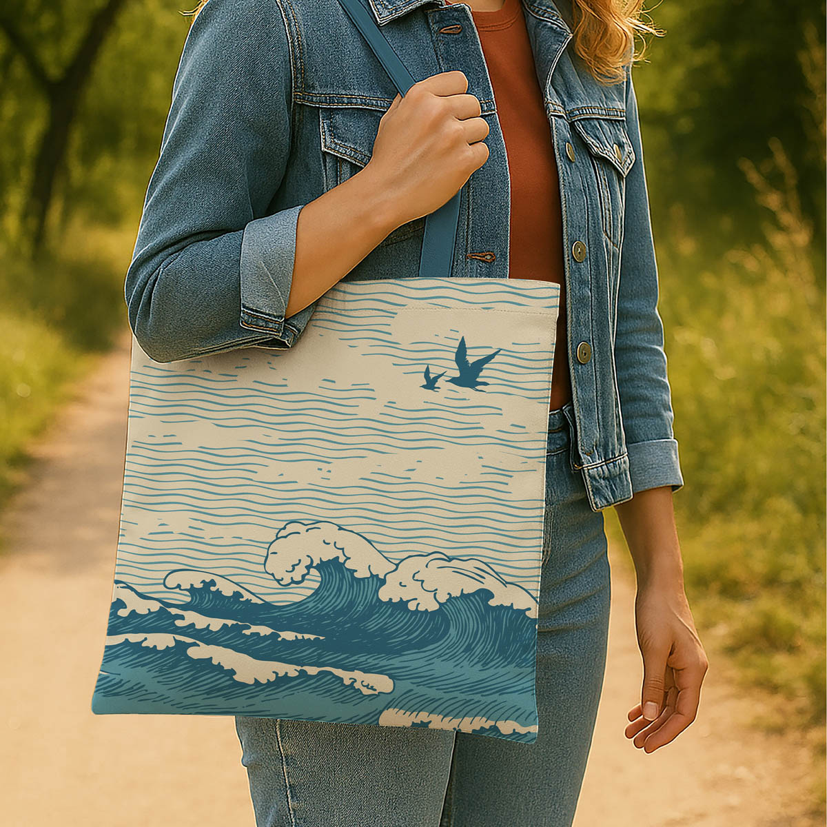 Ocean Theme Tote Bag For Women