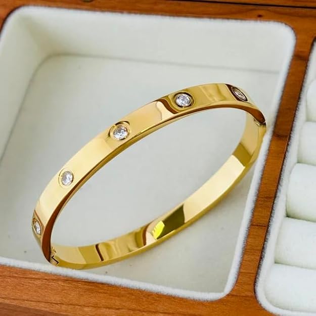 Elegant Cartier Love bracelet, a timeless piece of jewelry that exudes sophistication and luxury.