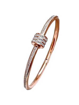 Elegant rose gold bracelet adorned with shimmering diamonds, a luxurious accessory for any occasion