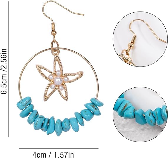 Dazzling gold starfish earrings, a glamorous touch to elevate your look.