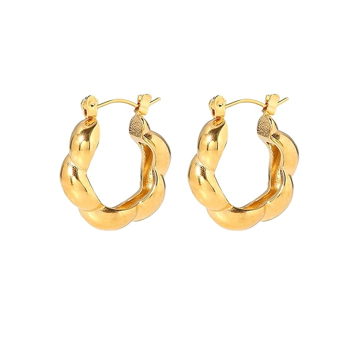 Stylish gold plated hoop earrings for any occasion.