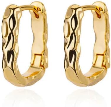 Classic gold plated hoop earrings, perfect for any occasion.