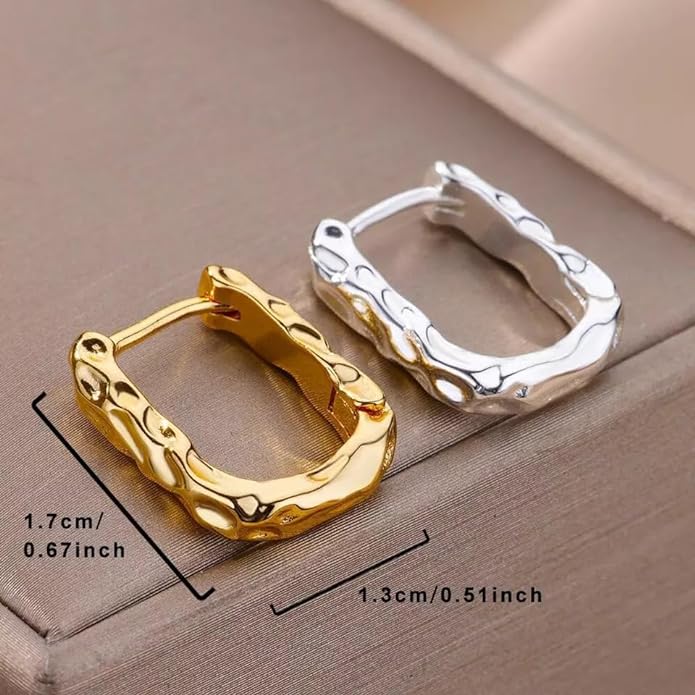 Elegant gold plated hoop earrings with a polished finish.