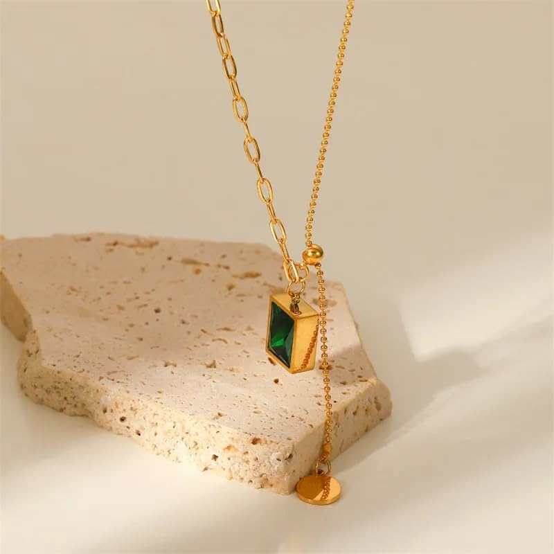 Necklace with Emerald Pendant