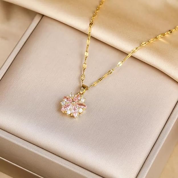 Stylish gold necklace featuring delicate flower design, perfect for formal events.