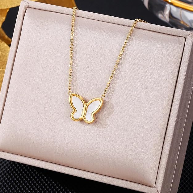 Eva Shell Butterfly Necklace