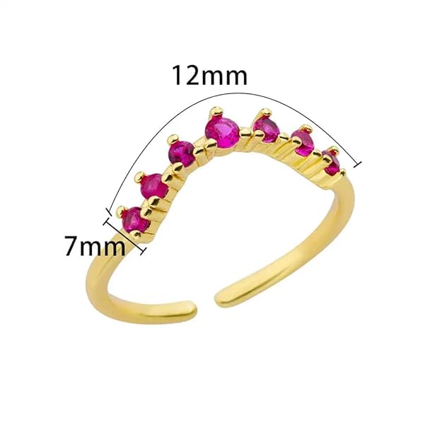 Dazzling gold ring featuring lovely pink stones, a chic and stylish addition to your jewelry collection.