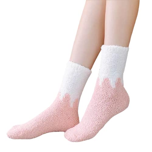 Cozy women's socks featuring playful pink and white stripes, perfect for keeping your feet warm and stylish.