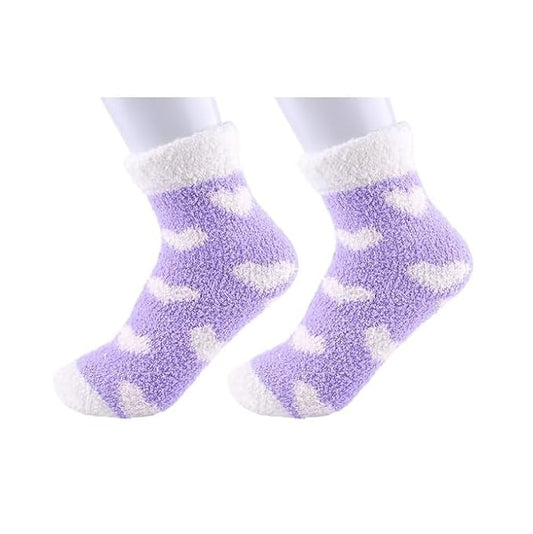 Cute Heart Print Fleece