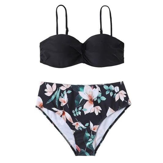 Two Piece Tropical Swimsuit
