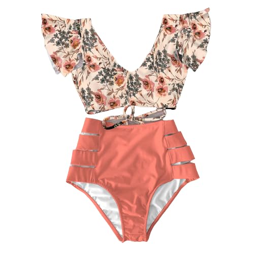 Two Piece Tropical Swimsuit